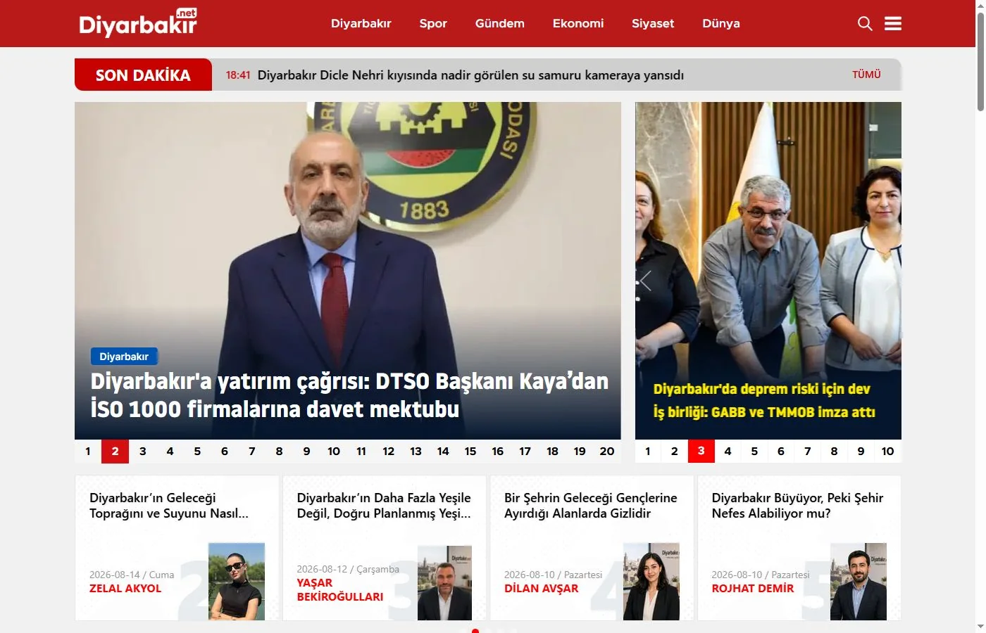Diyarbakır.net ana sayfa tasarımı