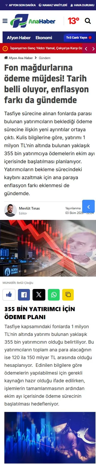 Afyon Ana Haber — Haber detayı mobil ekranı