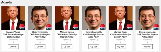 Adaylar modülünün 12 sütun · Tam genişlik grubundaki gerçek görünümü