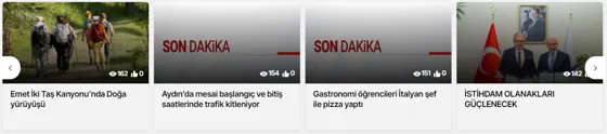 Kaydırmalı Kutu Manşet · V3 modülünün 12 sütun · Tam genişlik grubundaki gerçek görünümü