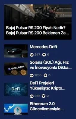 İçerik Galerisi modülünün 3 sütun · Kompakt alan grubundaki gerçek görünümü