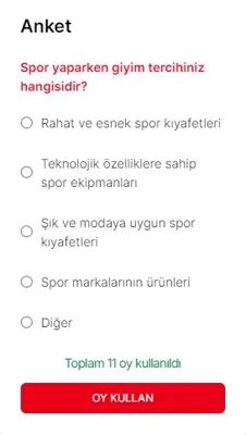 Anket modülünün 3 sütun · Kompakt alan grubundaki gerçek görünümü