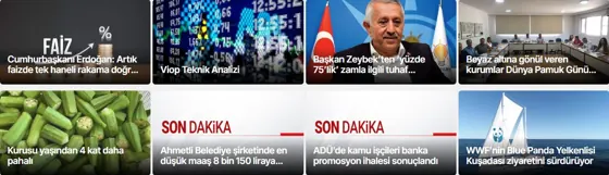 Kutu Haber · Görünüm 3 modülünün Ortak modüller grubundaki gerçek görünümü