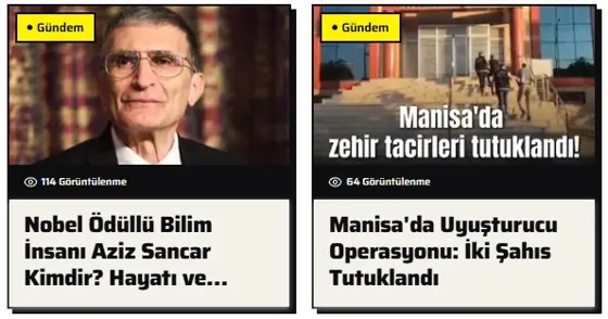 Kutu Haber · Ortak Görünüm modülünün Ortak modüller grubundaki gerçek görünümü