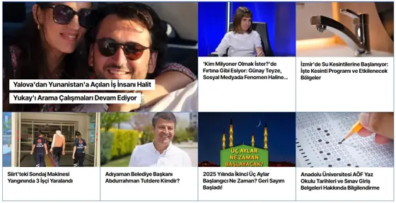 Tam Genişlik Haber Kutuları modülünün Ortak modüller grubundaki gerçek görünümü