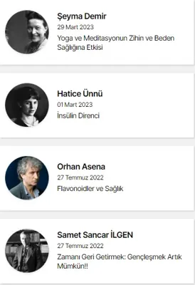 Yan Sütun Yazarlar · V4 modülünün Ortak modüller grubundaki gerçek görünümü