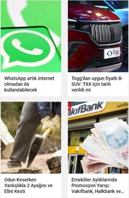 Dikey Sütun Haberleri modülünün Ortak modüller grubundaki gerçek görünümü