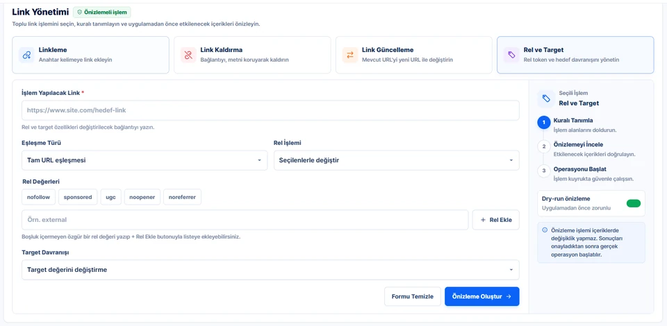 Habersoft Rel ve target panelinin gerçek ekran görüntüsü